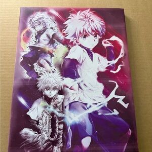 Anime hunter x hunter Character Canvas Art with Purple and White Accents
